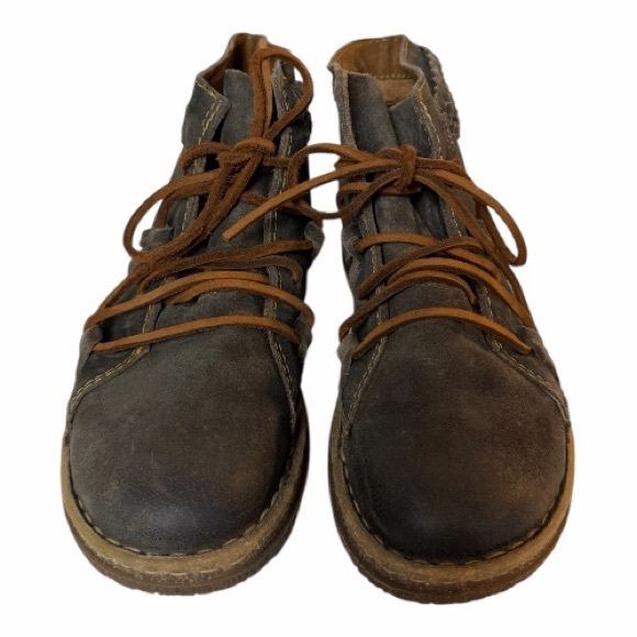 Born Temple II  Distressed Boots Leather Dark Charcoal  Size 9 - Picture 2 of 11